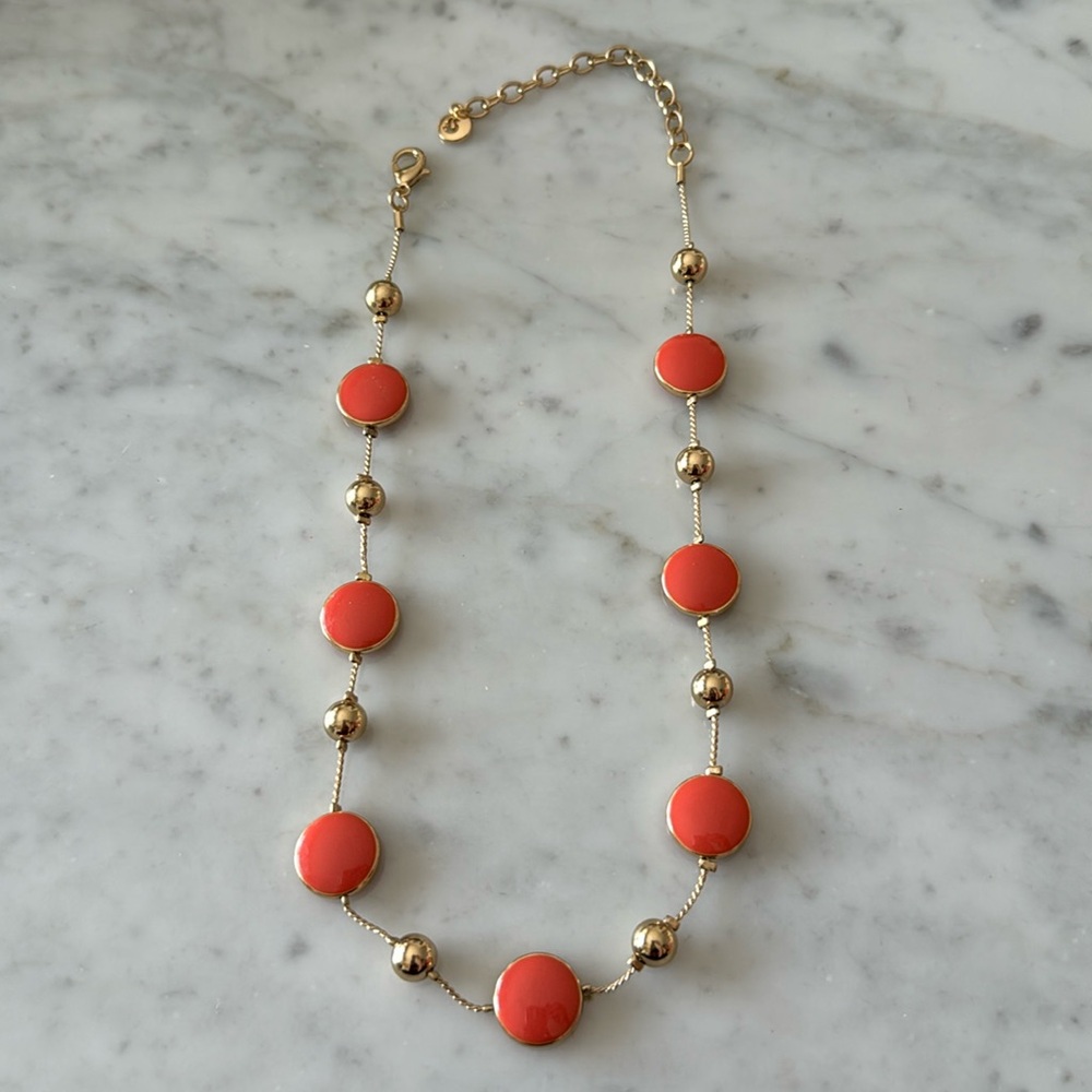 Gold & Peach Necklace